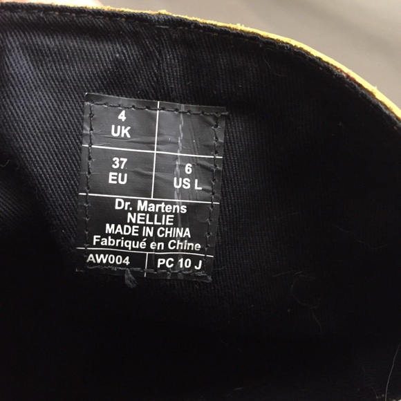 Auth Dr. Martens Nellie Yellow Rain Boots Floral - Picture 7 of 8